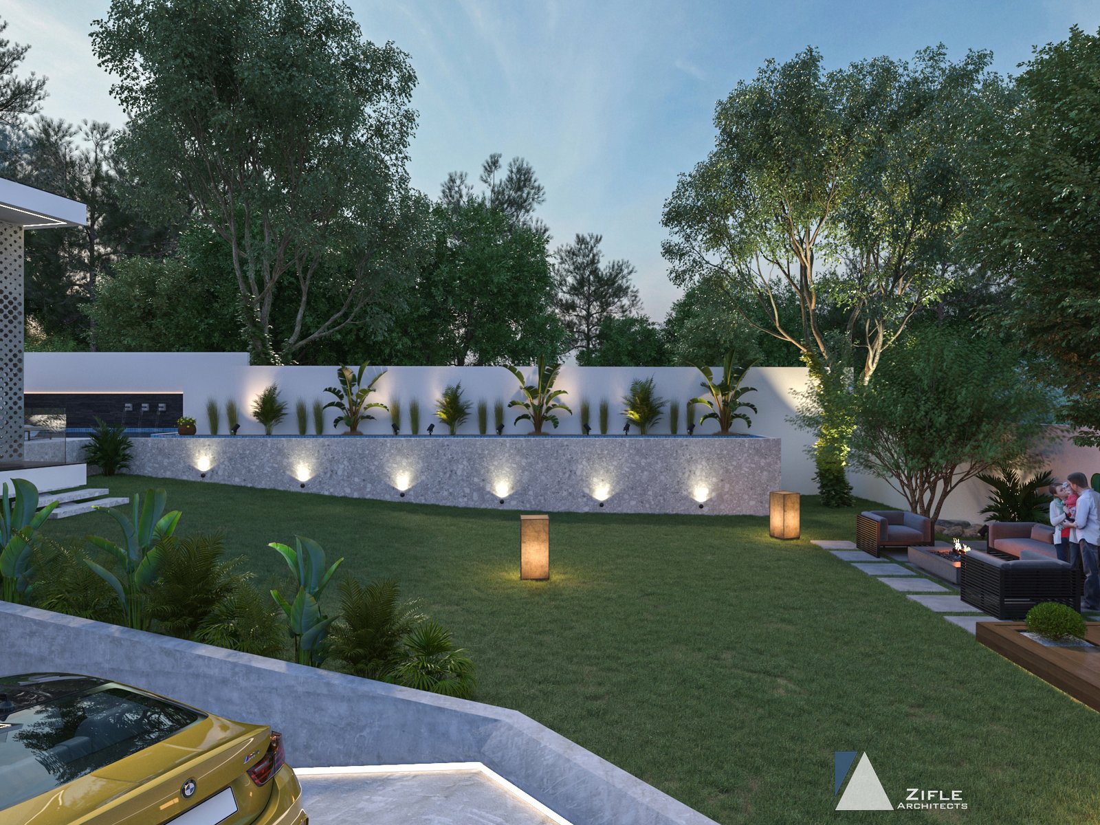 Linear Garden Villa